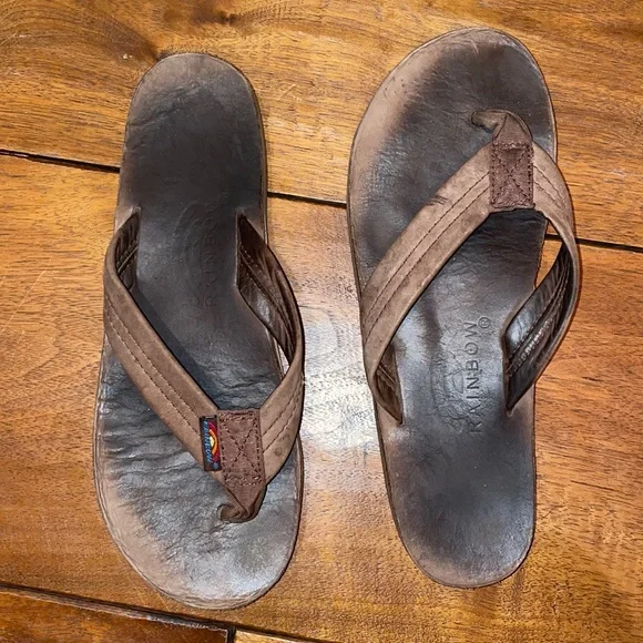 Rainbow Shoes Womens Brown Rainbow Sandals Poshmark